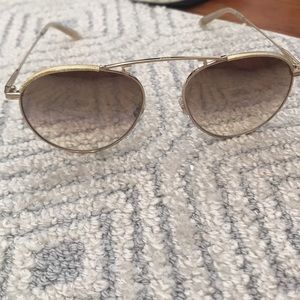Garrett Leight gold Innes 51 Sunglasses
